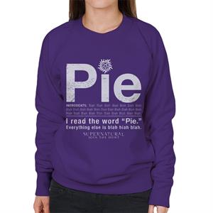 Supernatural I Read The Word Pie Women's Sweatshirt