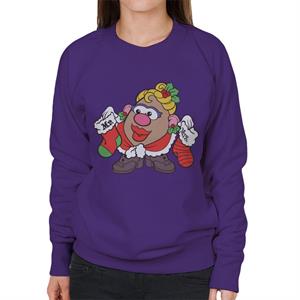 Mr Potato Head Christmas Mrs Potato Head Festive Stockings Women's Sweatshirt