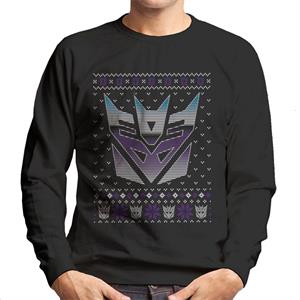 Transformers Christmas Decepticon Crest Men's Sweatshirt