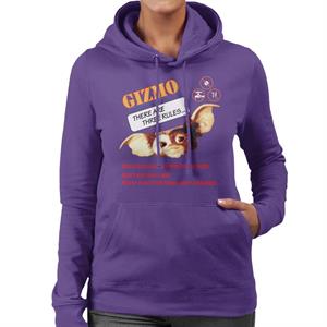 Gremlins Gizmo There Are Three Rules Women's Hooded Sweatshirt