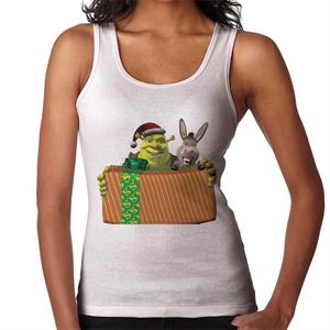 Shrek Christmas Shrek And Donkey Festive Box Women's Vest