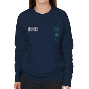 Seether Logo With Turquoise Symbols Women's Sweatshirt