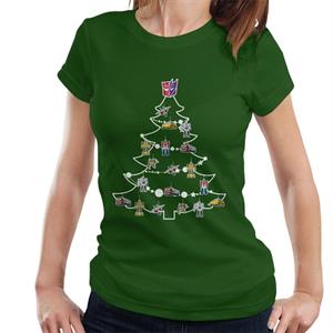 Transformers Christmas Tree Silhouette Women's T-Shirt
