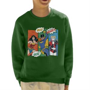 Justice League Christmas Naughty Or Nice Kid's Sweatshirt