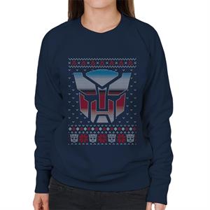 Transformers Christmas Autobot Symbol Women's Sweatshirt