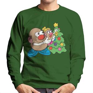 Mr Potato Head Christmas Angel On Tree Men's Sweatshirt