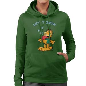 Garfield Let It Snow Christmas Women's Hooded Sweatshirt