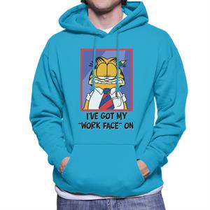 Garfield Got My Work Face On Men's Hooded Sweatshirt