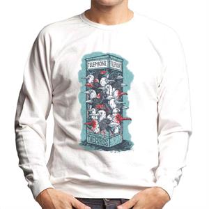 The Birds Dark Phone Booth Men's Sweatshirt