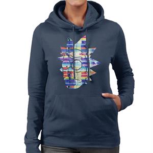 Rick and Morty Rick Sanchez Static Head Women's Hooded Sweatshirt