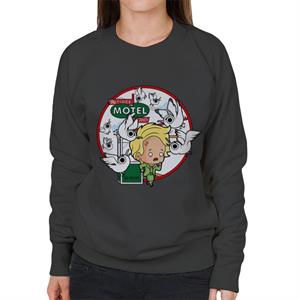 The Birds Cartoon The Tides Motel Scene Women's Sweatshirt