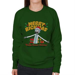 Rick and Morty Merry Rickmas And Happy Human Holidays Christmas Women's Sweatshirt