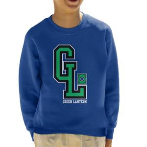 Green Lantern GL College Sports Initials Kid's Sweatshirt