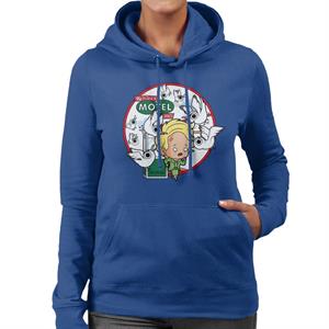 The Birds Cartoon The Tides Motel Scene Women's Hooded Sweatshirt