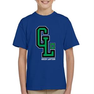 Green Lantern GL College Sports Initials Kid's T-Shirt