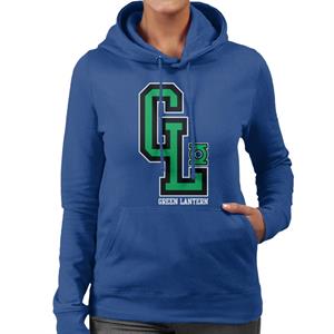 Green Lantern GL College Sports Initials Women's Hooded Sweatshirt