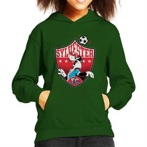 Looney Tunes Football Sylvester Emblem Kid's Hooded Sweatshirt