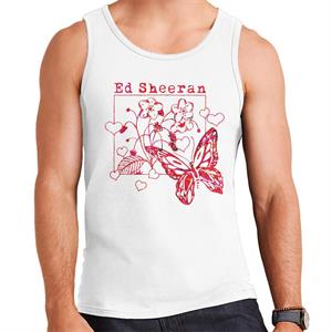 Ed Sheeran Equals Crimson Wild Hearts And Butterflies Men's Vest