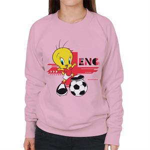 Looney Tunes Football Tweety Pie For England Women's Sweatshirt