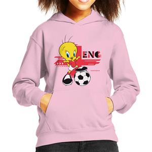 Looney Tunes Football Tweety Pie For England Kid's Hooded Sweatshirt