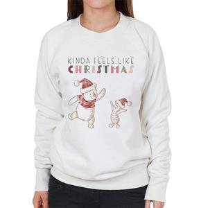 Disney Winnie The Pooh Christmas Kinda Feels Like Xmas Women's Sweatshirt