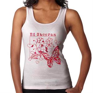 Ed Sheeran Equals Crimson Wild Hearts And Butterflies Women's Vest