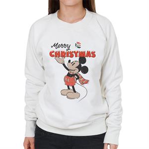 Disney Mickey Mouse Christmas Pudding Merry Xmas Women's Sweatshirt