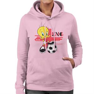 Looney Tunes Football Tweety Pie For England Women's Hooded Sweatshirt