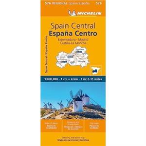 Spain Central Extremadura CastillaLa Mancha Madrid  Michelin Regional Map 576 by Michelin