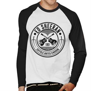 Ed Sheeran 1991 Suffolk United Kingdom Men's Baseball Long Sleeved T-Shirt