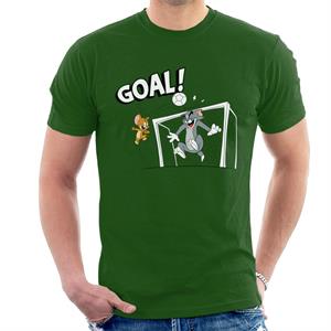 Tom and Jerry Football Back Of The Net Men's T-Shirt