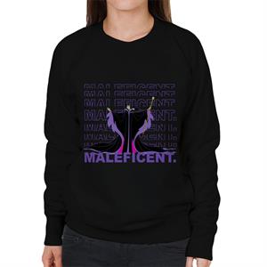 Disney Maleficent Halloween Logo Fade Women's Sweatshirt