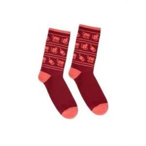 Cats and Stacks Socks  Large by Out of Print