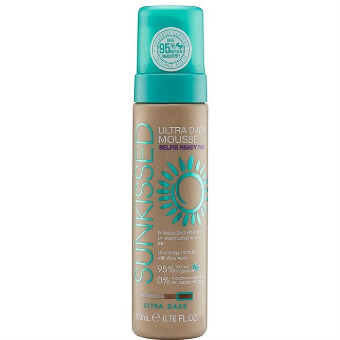 Sunkissed 95 Percent Natural Self Tan Mousse 200ml - Ultra Dark-0