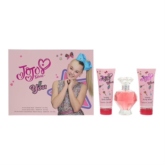JoJo Siwa Be You Gift Set 100ml EDP + 100ml Body Wash + 100ml Body Lotion-0