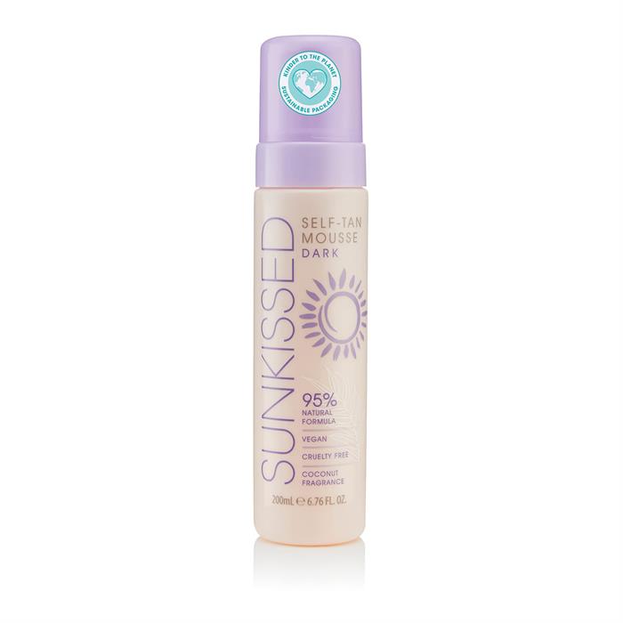Sunkissed 95 Percent Natural Self Tan Mousse 200ml - Dark-0
