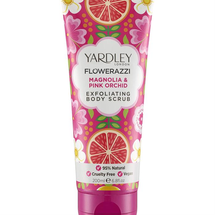 Yardley Flowerazzi Magnolia & Pink Orchid Body Scrub 200ml-0
