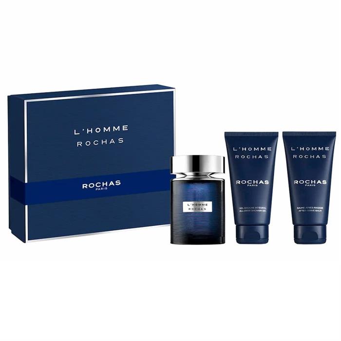 Rochas LHomme Rochas Gift Set 100ml EDT + 100ml Shower Gel + 100ml Body Lotion-0
