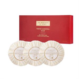 The Merchant of Venice White Gardenia Soap 3 x 100g