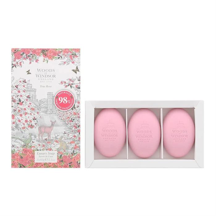 Woods Of Windsor True Rose Soap 60g - 3 Pieces-0