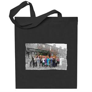 TV Times Cast Of Coronation Street Outside The Rovers Return Totebag