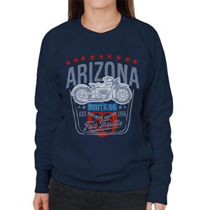 Route 66 Arizona Motorcycle Women's Sweatshirt