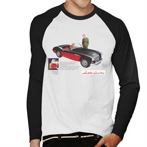 Austin Healey Black 100 Six British Motor Heritage Men's Baseball Long Sleeved T-Shirt