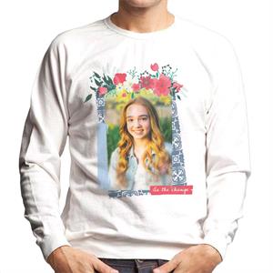 Holly Hobbie Be The Change Floral Border Men's Sweatshirt