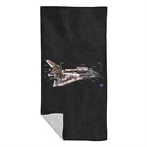 NASA Space Shuttle Schematic Diagram Beach Towel