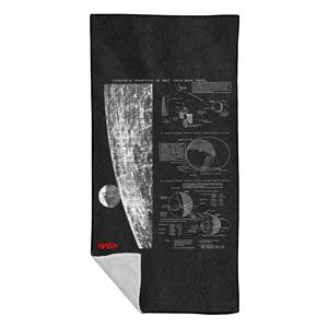 NASA Geometric Lunar Perspective Of Earth Beach Towel