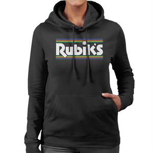 Rubik's Stripes 1970s Logo Women's Hooded Sweatshirt