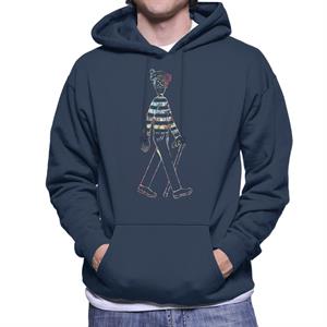 Where's Wally Beach Illustration Outline Men's Hooded Sweatshirt