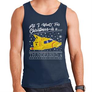 Thunderbirds All I Want For Christmas Is Thunderbird 4 Men's Vest