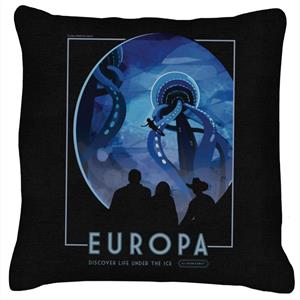 NASA Europa Interplanetary Travel Poster Cushion